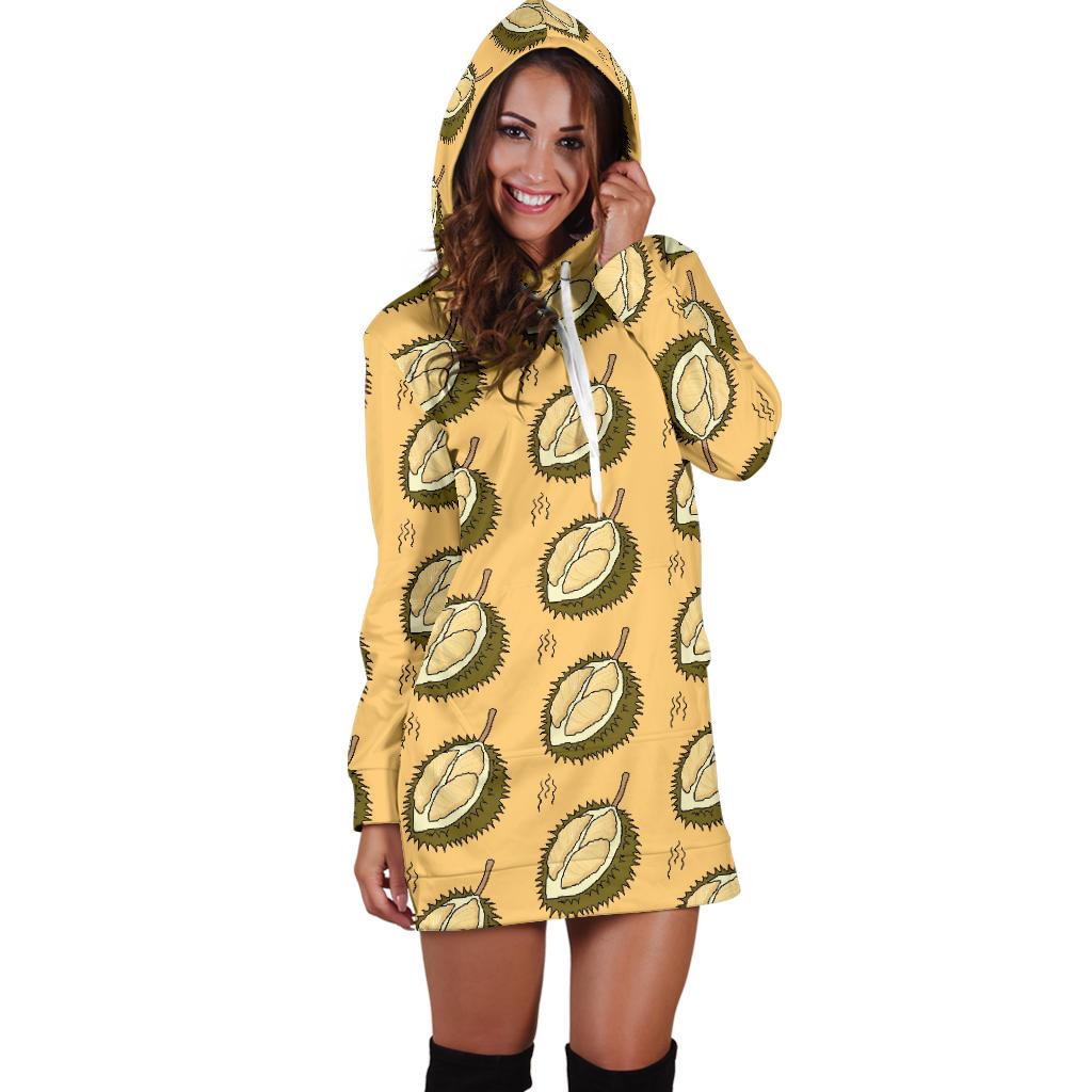 Durian Pattern Print Design DR02 Women Hoodie Dress