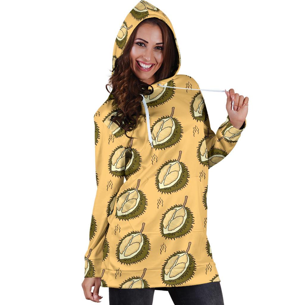 Durian Pattern Print Design DR02 Women Hoodie Dress