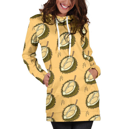 Durian Pattern Print Design DR02 Women Hoodie Dress