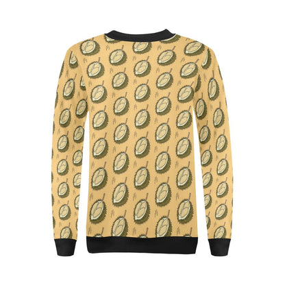 Durian Pattern Print Design DR02 Women Long Sleeve Sweatshirt-JorJune