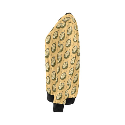Durian Pattern Print Design DR02 Women Long Sleeve Sweatshirt-JorJune