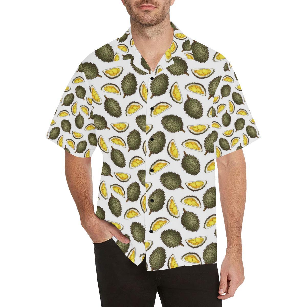 Durian Pattern Print Design DR03 Men Hawaiian Shirt-JorJune