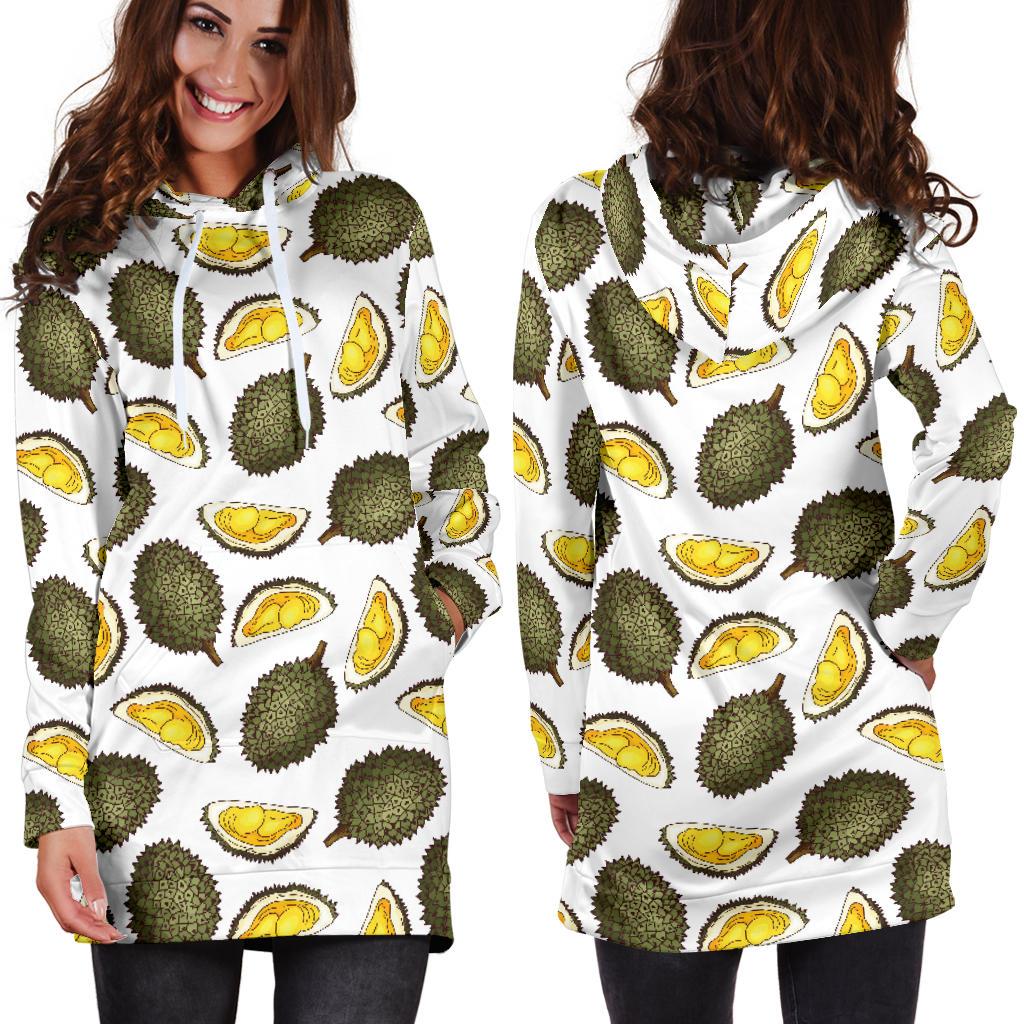 Durian Pattern Print Design DR03 Women Hoodie Dress