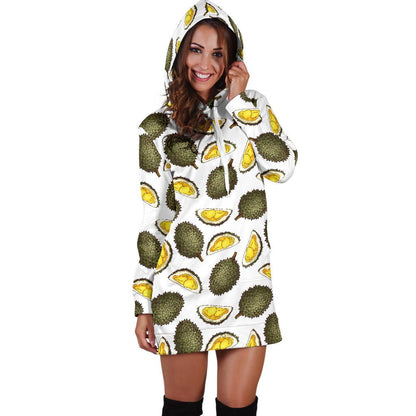 Durian Pattern Print Design DR03 Women Hoodie Dress