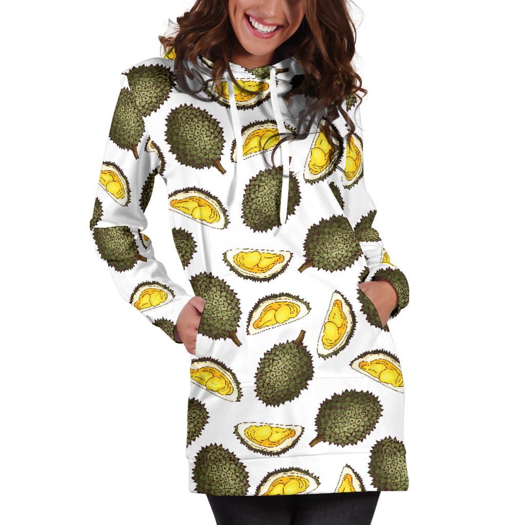 Durian Pattern Print Design DR03 Women Hoodie Dress