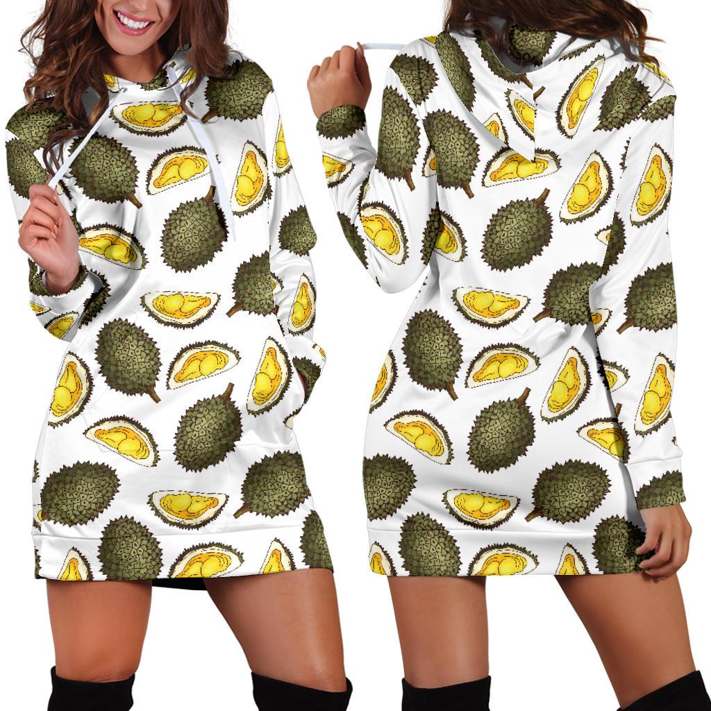 Durian Pattern Print Design DR03 Women Hoodie Dress