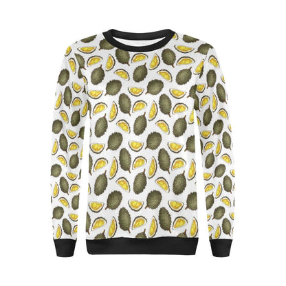 Durian Pattern Print Design DR03 Women Long Sleeve Sweatshirt-JorJune