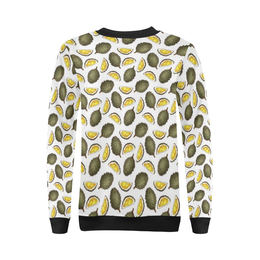 Durian Pattern Print Design DR03 Women Long Sleeve Sweatshirt-JorJune