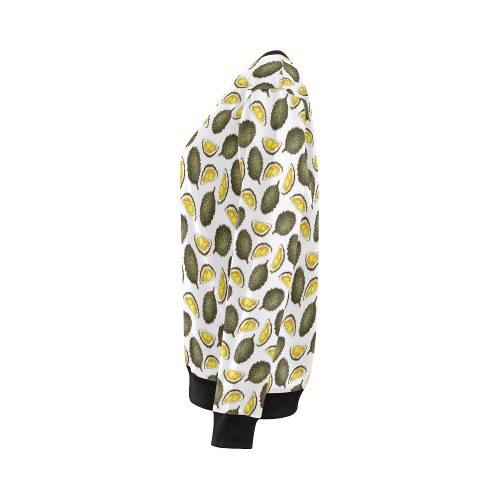 Durian Pattern Print Design DR03 Women Long Sleeve Sweatshirt-JorJune