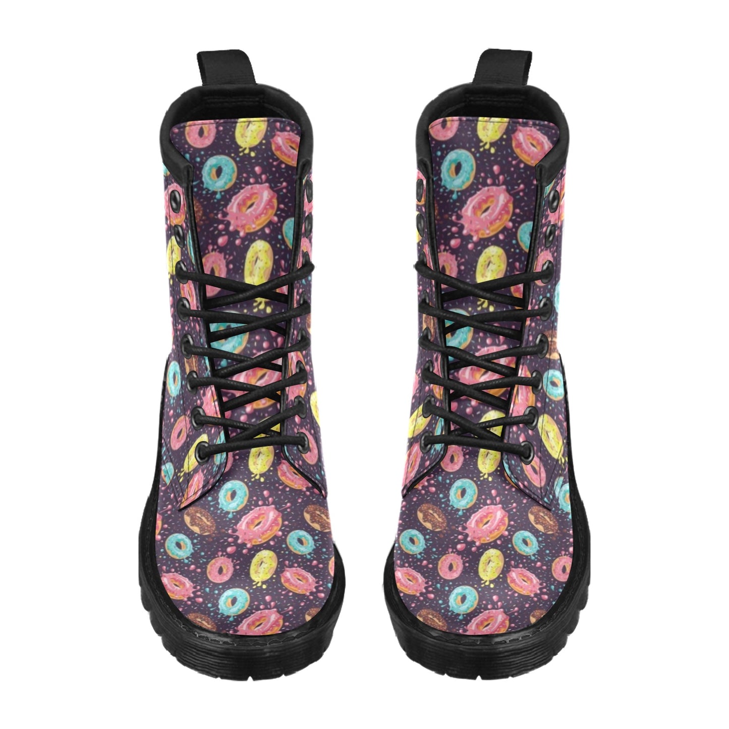 Donut Pattern Print Design DN03 Women's Boots