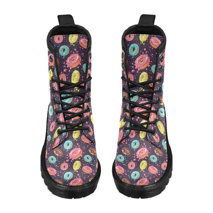 Donut Pattern Print Design DN03 Women's Boots