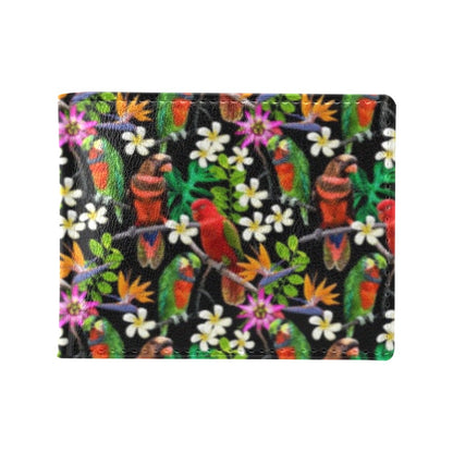 Parrot Design Print Men's ID Card Wallet