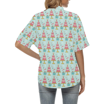 Cake Pattern Print Design 06 Women's Hawaiian Shirt