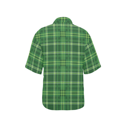 Irish Plaid Pattern Print Design 02 Women's Hawaiian Shirt