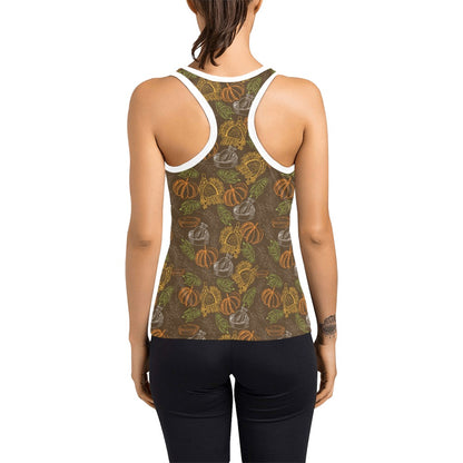 Thanksgiving Print Design LKS301 Women's Racerback Tank Top