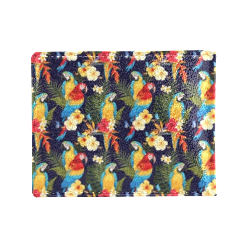 Parrot Themed Design Men's ID Card Wallet