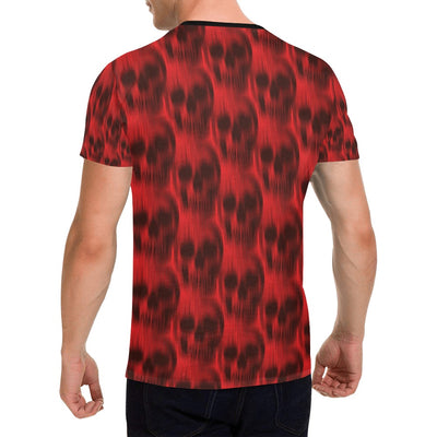 Skull Red Print Design LKS306 Men's All Over Print T-shirt