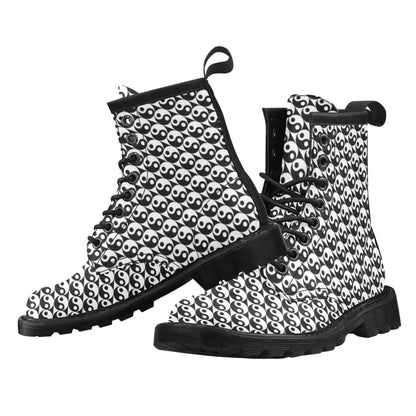 Yin Yang Print Design LKS304 Women's Boots