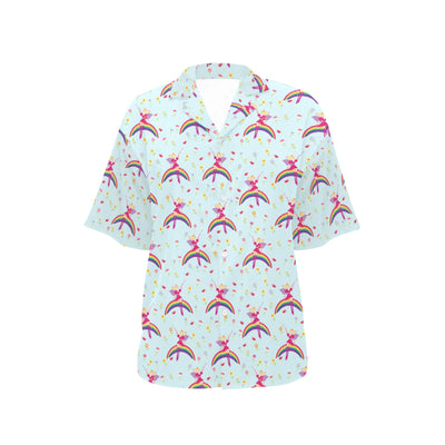 Fairy with Rainbow Print Pattern Women's Hawaiian Shirt