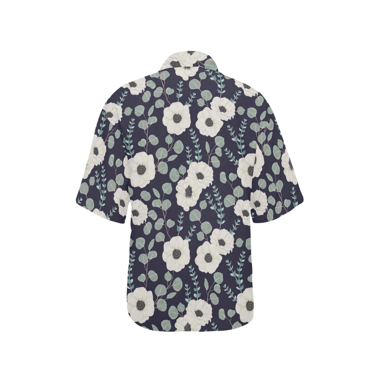 Anemone Pattern Print Design AM01 Women's Hawaiian Shirt