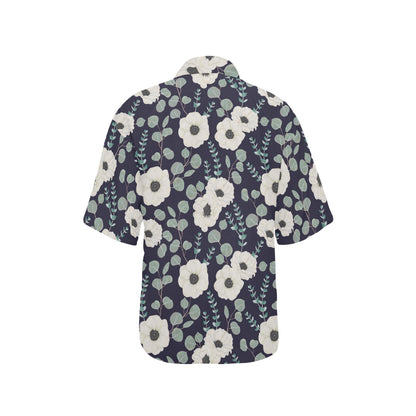 Anemone Pattern Print Design AM01 Women's Hawaiian Shirt