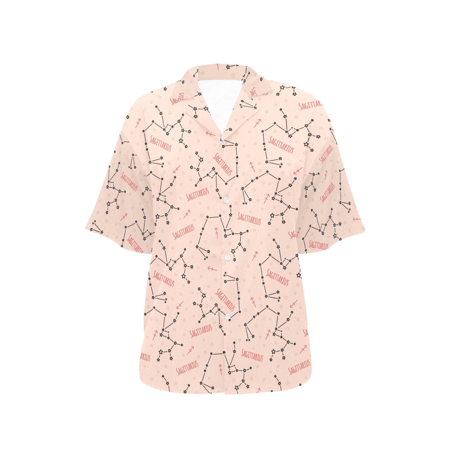 Sagittarius Star Print Design LKS302 Women's Hawaiian Shirt