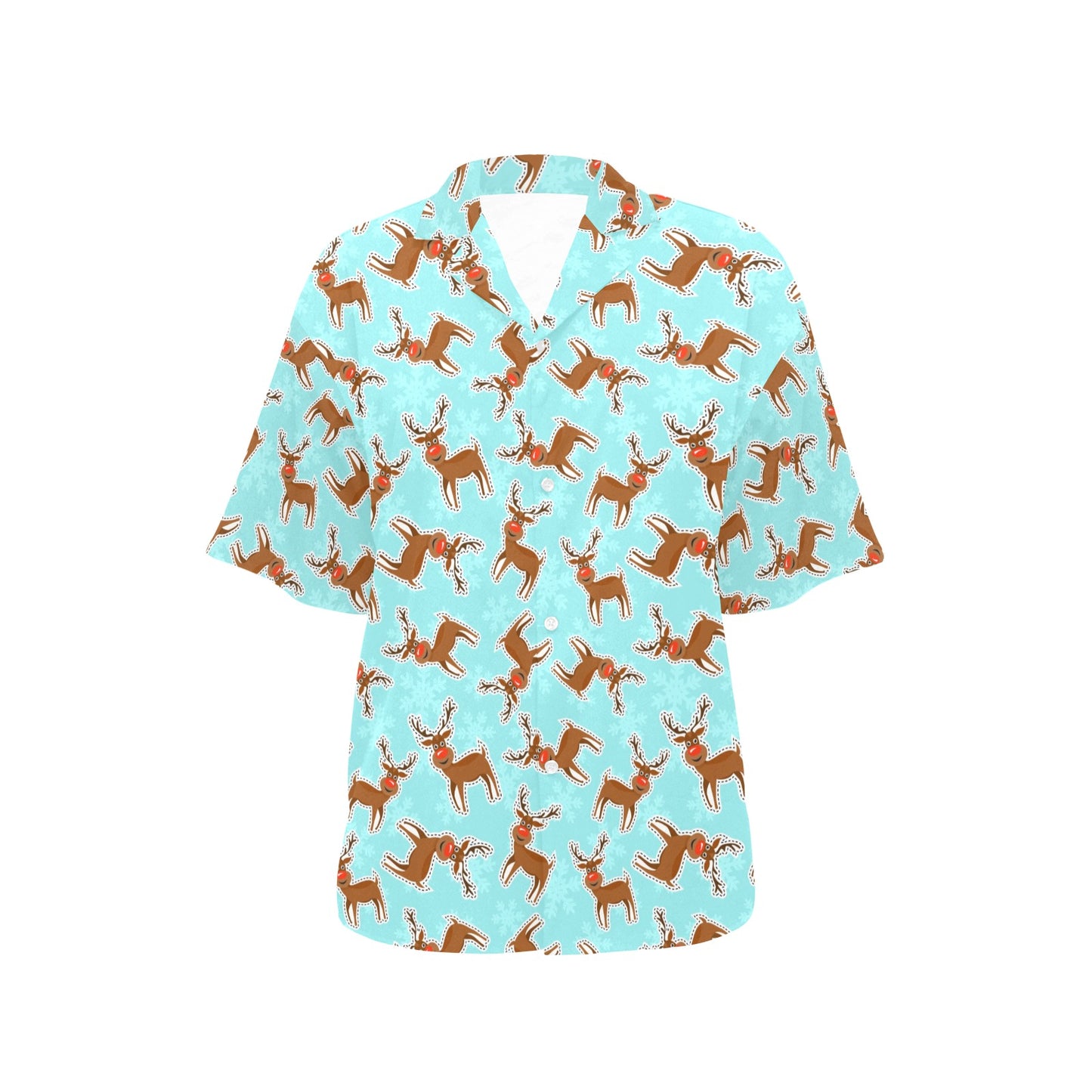 Reindeer Print Design LKS403 Women's Hawaiian Shirt