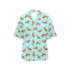 Reindeer Print Design LKS403 Women's Hawaiian Shirt