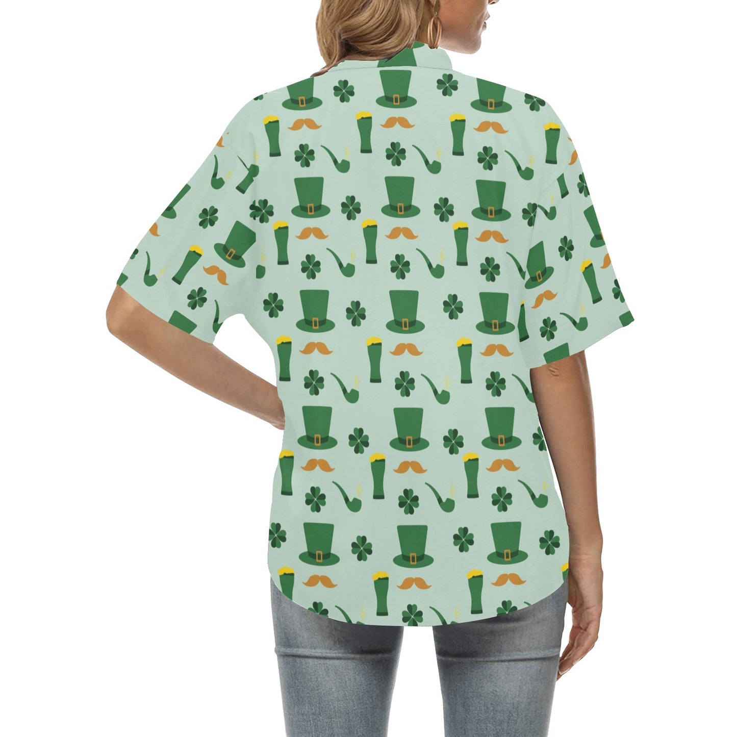 St Patricks Day Print Design LKS304 Women's Hawaiian Shirt