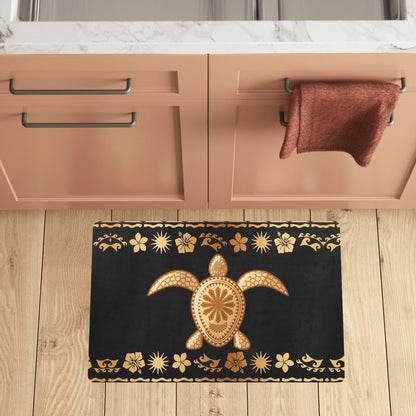 Tribal Sea turtle Polynesian Hawaiian Kitchen Mat