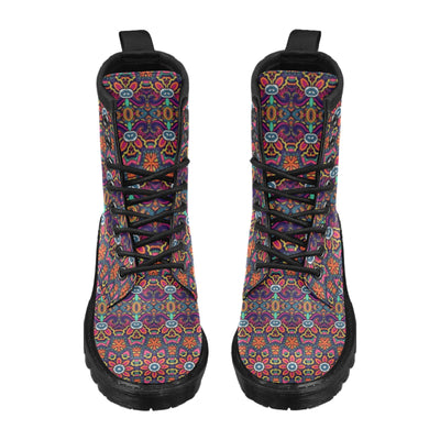 Ethnic Flower Style Print Pattern Women's Boots