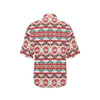 Aztec Western Style Print Pattern Women's Hawaiian Shirt