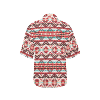 Aztec Western Style Print Pattern Women's Hawaiian Shirt