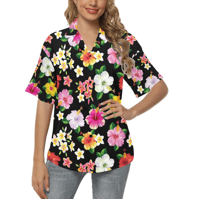 Hibiscus Pattern Print Design HB025 Women's Hawaiian Shirt