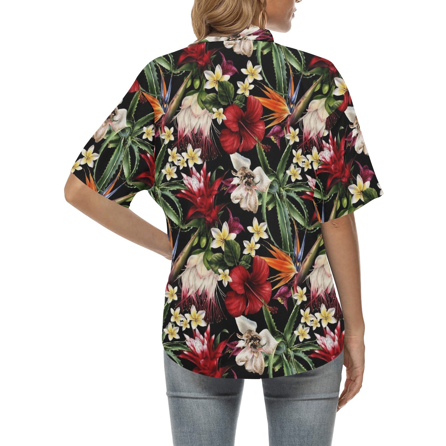 Summer Floral Pattern Print Design SF03 Women's Hawaiian Shirt