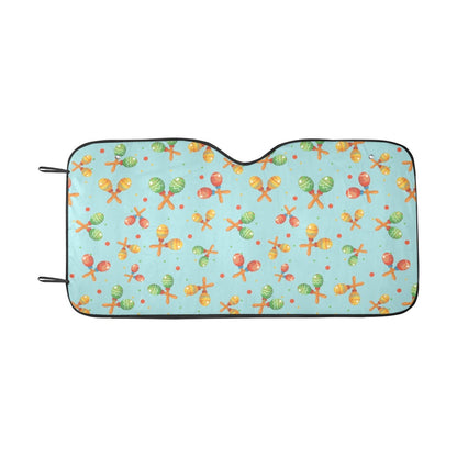 Maracas Print Design LKS402 Car front Windshield Sun Shade