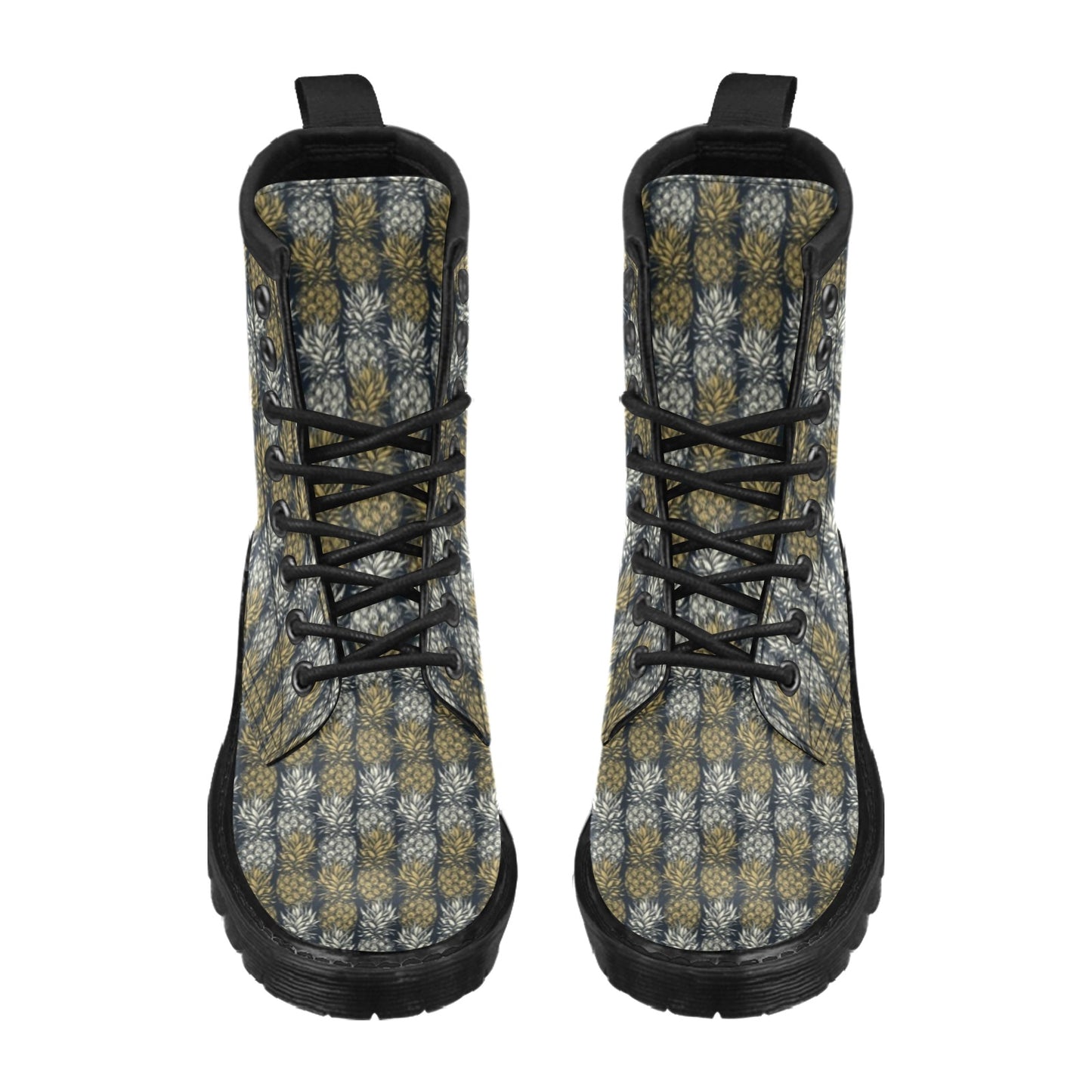 Pineapple Print Design Pattern Women's Boots