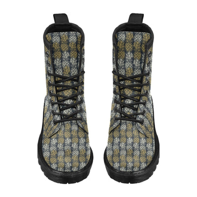 Pineapple Print Design Pattern Women's Boots