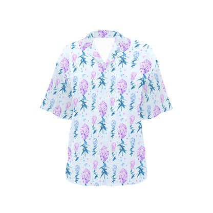 Lilac Pattern Print Design LI05 Women's Hawaiian Shirt