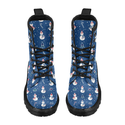 Snowman Print Design LKS306 Women's Boots