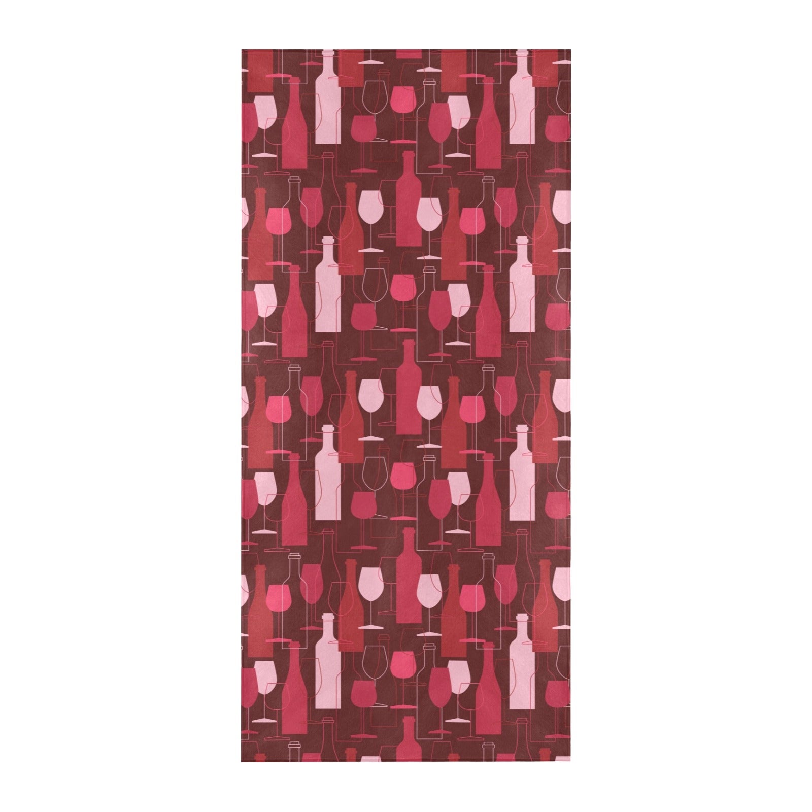 Wine Print Design LKS304 Beach Towel 32" x 71"