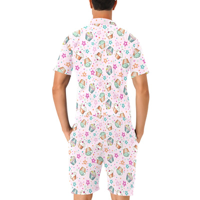 Cupcake Pattern Print Design CP03 Men's Romper