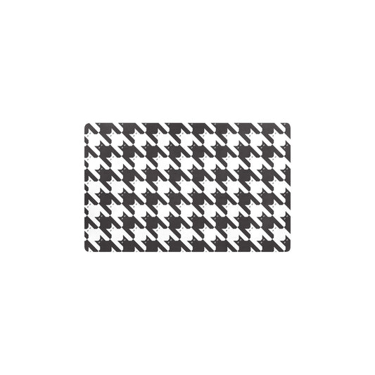 Cat HoundstoothPattern Print Design 01 Kitchen Mat