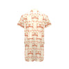 Flamingo Hibiscus Print Pattern Men's Romper