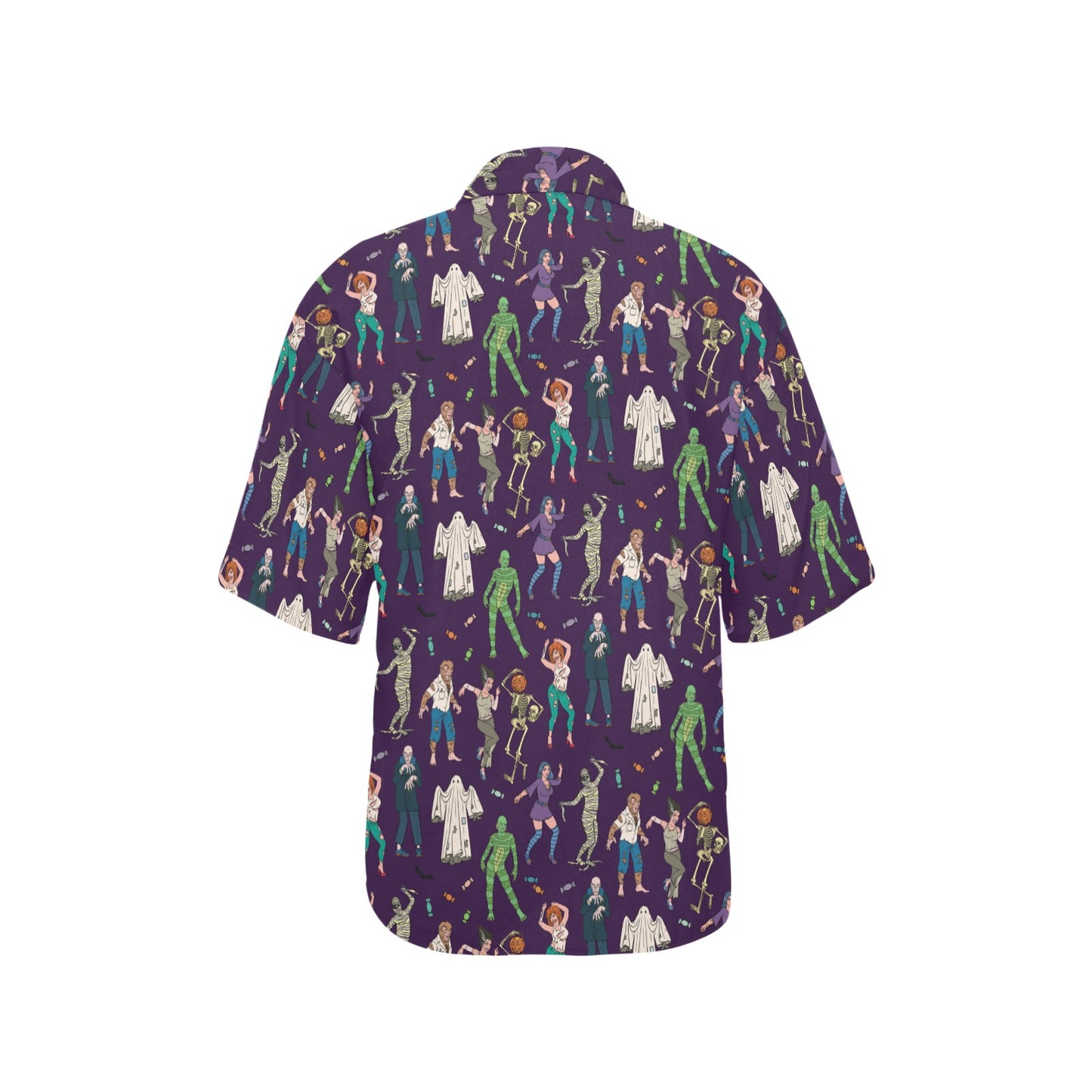 Creepy Zombie Print Design LKS302 Women's Hawaiian Shirt