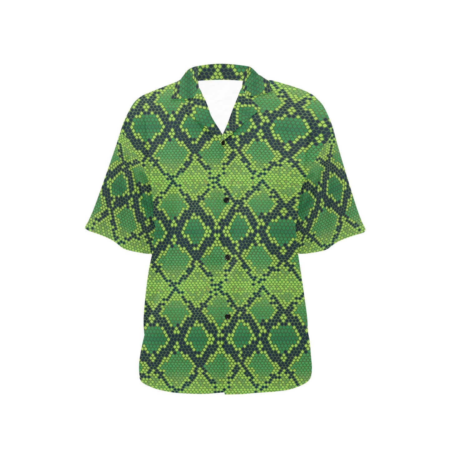 Python Green Pattern Print Design A01 Women's Hawaiian Shirt