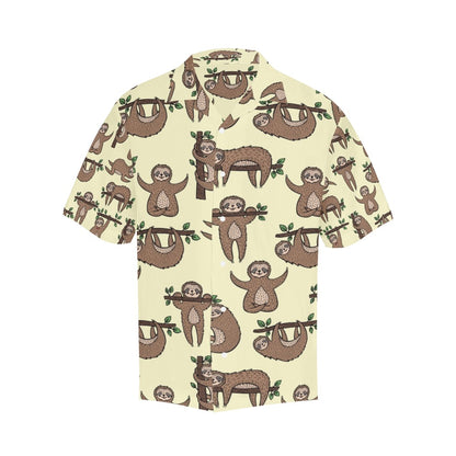 Sloth Print Design LKS3010 Men's Hawaiian Shirt