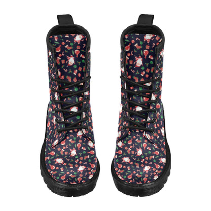 Santa Christmas Themed Print Design LKS304 Women's Boots