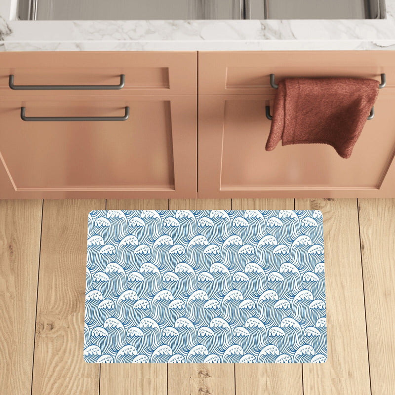 Wave Print Design LKS306 Kitchen Mat