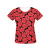 Hibiscus Red Pattern Print Design LKS306 Women's  T-shirt